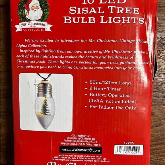 Mr. Christmas • 10 LED Sisel Tree Bulb Lights • New W/Box - Picture 8 of 9